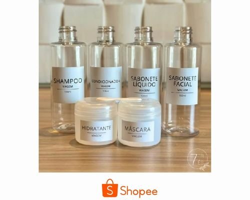 Organize a sua mala com kit Viagem Frascos de 100ml
